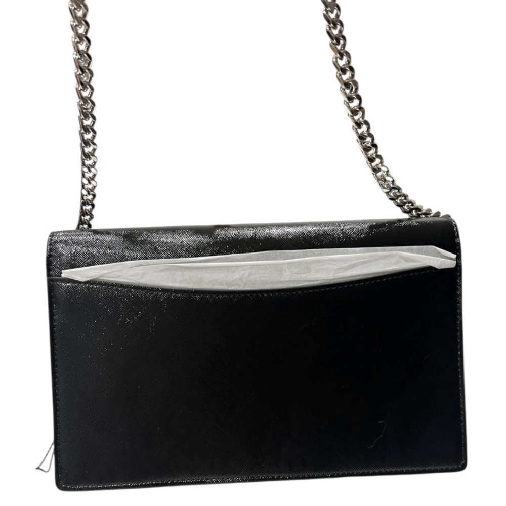Marc Jacobs Black Leather Crossbody with Silver Chain - Picture 2 of 5